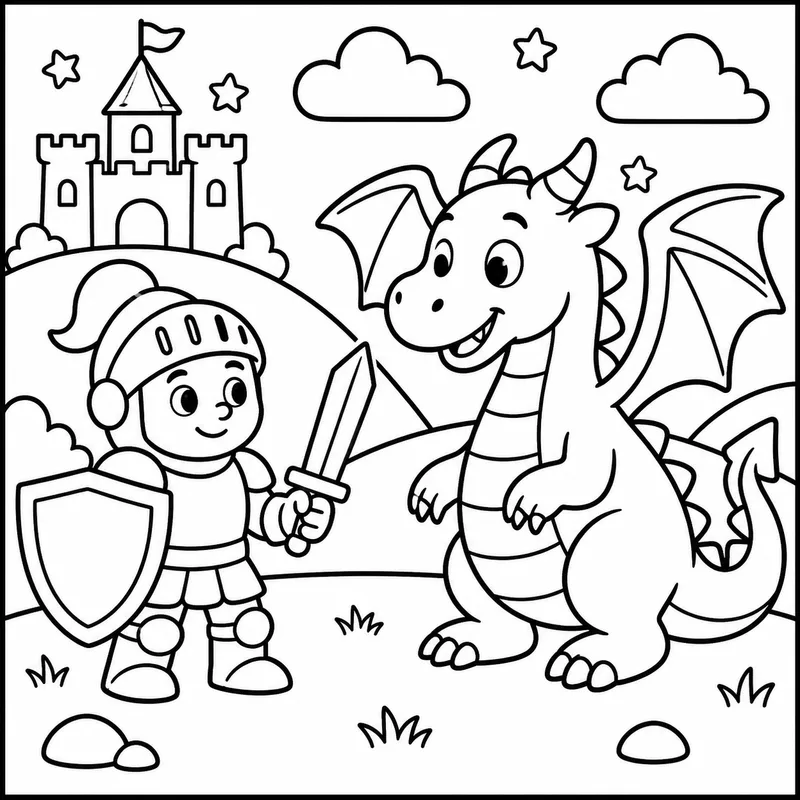 Bold & Easy coloring page example
