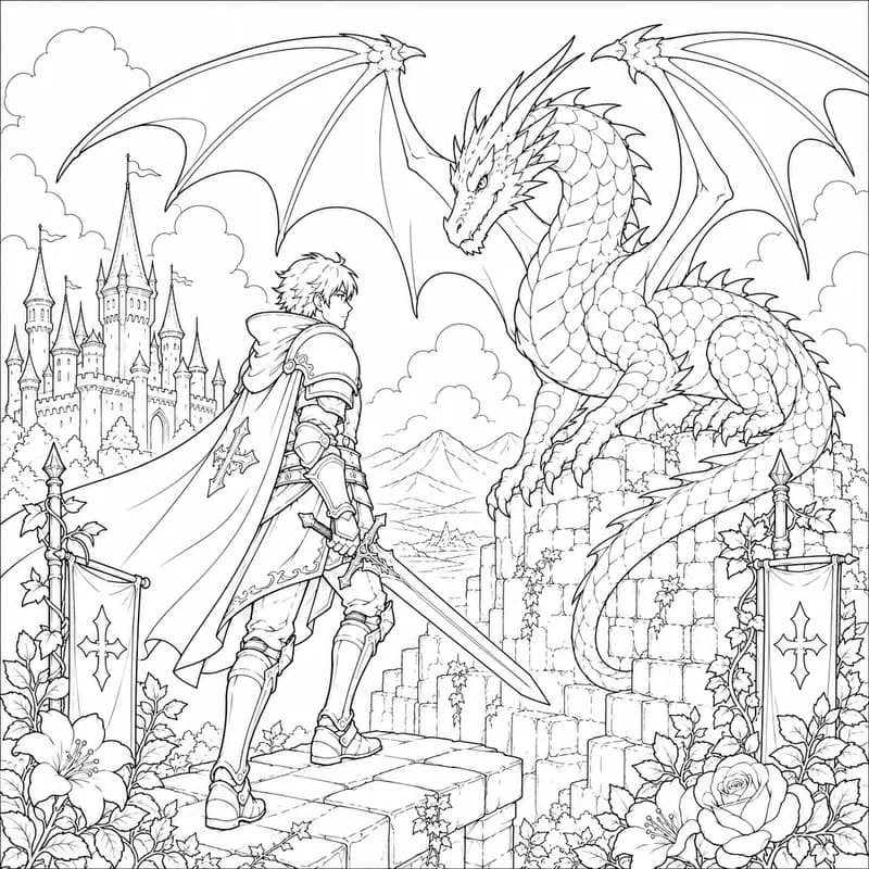 Fantasy Storybook coloring page example